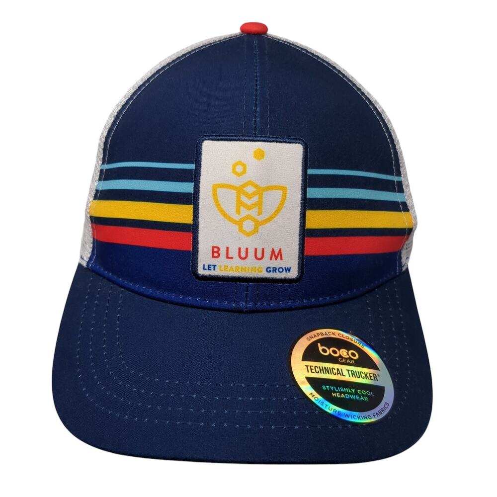 Bluum Let Learning Grow Snapback Trucker Hat Blue One Size Adjustable Boco Gear